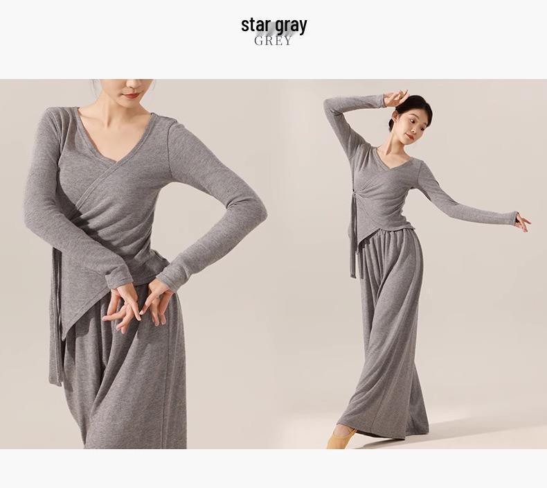 Женский топ с длинным рукавом для современных танцев для тренировок и повседневной носки