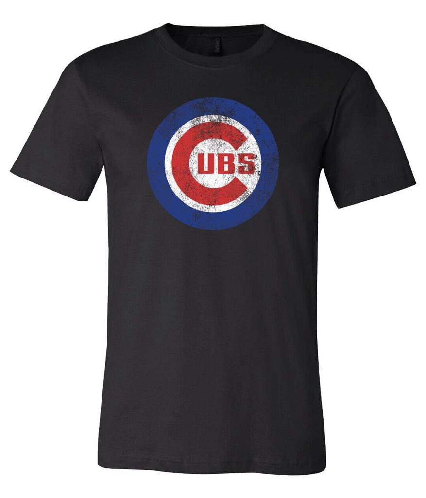 Chicago Cubs Distressed Vintage logo T-Shirt 6 Sizes S-6XL!!