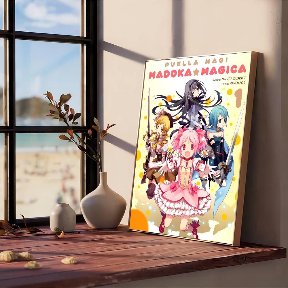 Аниме P-Puella Magi Madoka Magica Девушка Винтажные Постеры Липкие Ретро Крафт Бумажные Наклейки DIY Комната Бар Кафе Кавайный Декор Комнаты