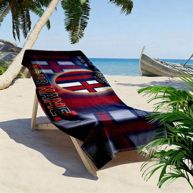 Bologna F.C. 1909 Print Beach Towel, Large Soft Quick Dry Towel for Beach Camping Swimming