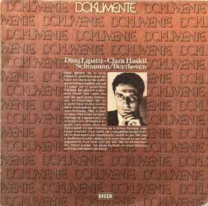 LP Record DINU LIPATTI, CLARA HASKIL - Schumann / Beethoven 641904 Decca Germany Classical Used
