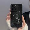 Черный чехол-бабочка для iPhone 12/13/14 Plus/15/Pro Max - Ударопрочный, Простой дизайн