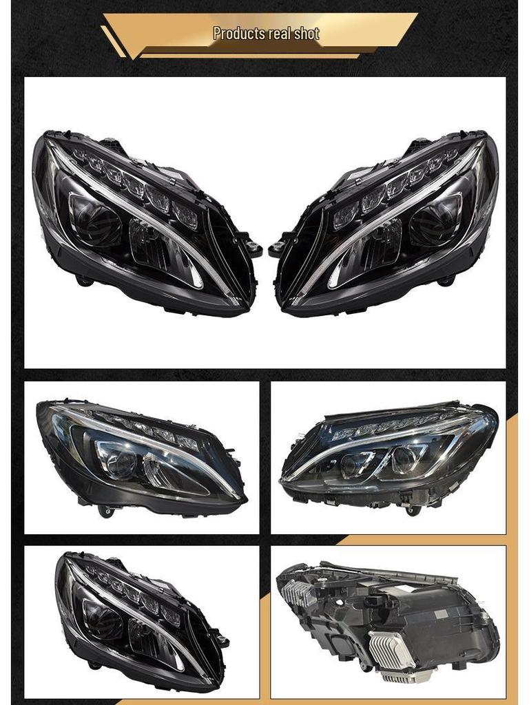 Mercedes-Benz C-Class W205 Double Projector LED Headlight for C200 C260 C300 C400 - Low To High Configuration