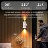 Светодиодный ночник с датчиком движения, перезаряжаемый через USB, магнитная светодиодная настенная лампа, направленный вверх и вниз, окружающее освещение, RGB-прожектор для коридора, лестницы