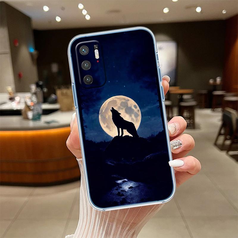 UP6 Animal Wolf Transparent Phone Case for Samsung Galaxy A04 A04S A14 A23 A34 A54 M23 M33 M52 M53
