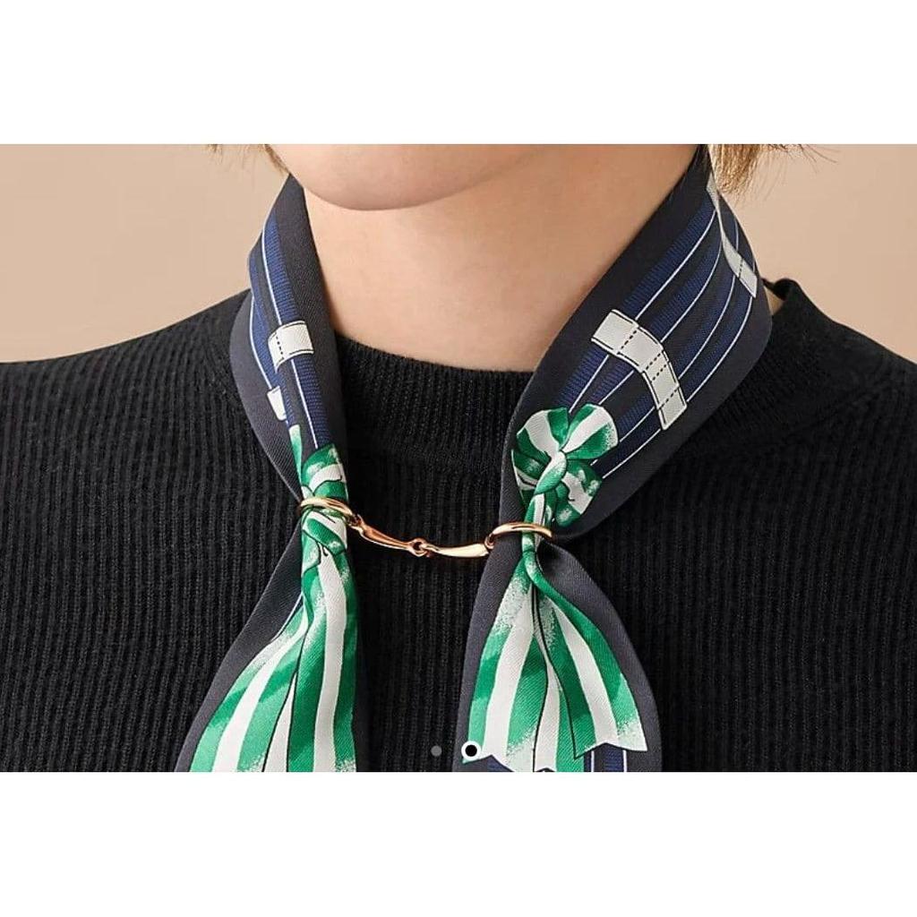 Б/у кольцо для платка HERMES "Mini-Malles" розовое золото