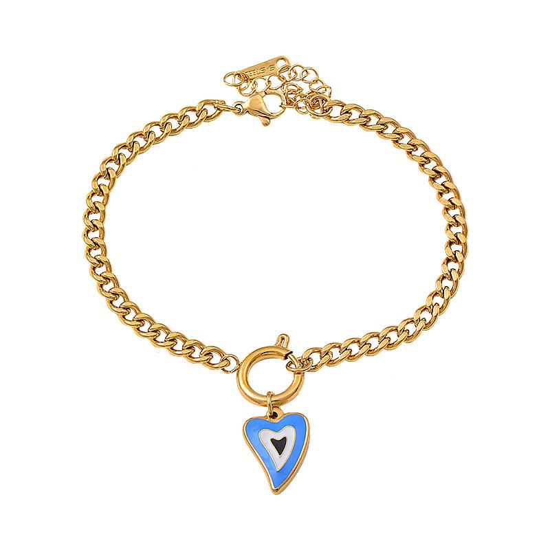 Браслет из титана и титановой стали с капающим процессом, голубые глаза, не выцветают, цветные украшения