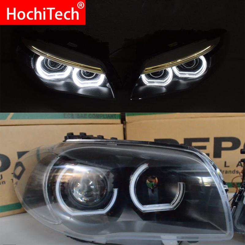 Светодиодные ангельские глазки для BMW E92 E90 E60 F30 F31 E82 F10 F11 x5 x6 E53 E70 E65 Автомобильные световые аксессуары 3D DTM LCI Стиль Акриловые