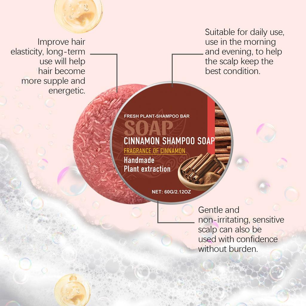 Ароматизированный шампунь-мыло нежно очищает и питает волосы, улучшает состояние кожи головы, долговечен и является лучшим выбором для ежедневного ухода за волосами.