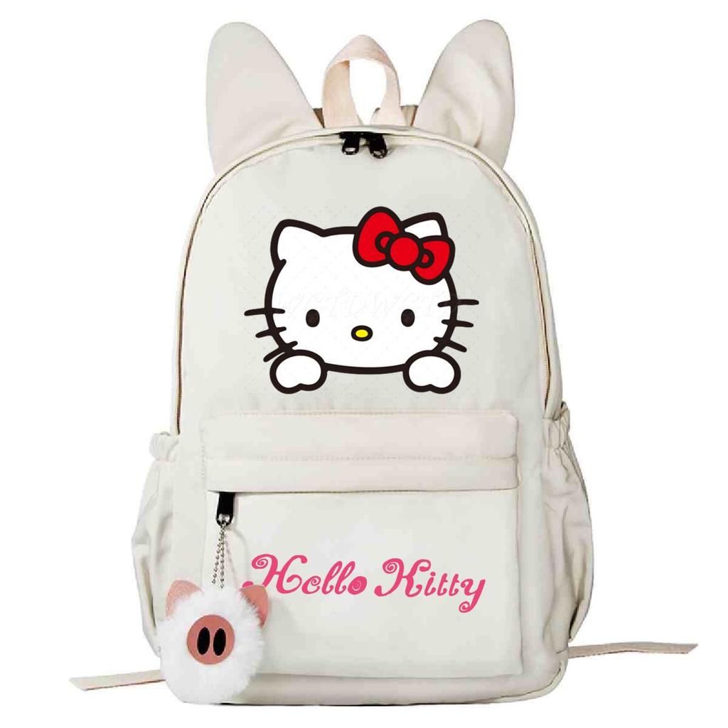 College Style Cute Print Junior High School High School Student Schoolbag Large Capacity Rabbit Ears Backpack Female