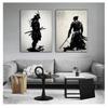 On Canvas Modern Wall Art Decorative Pictures Figure Paintings for Living Room Decor No Frame Japanese Samurai Posters HD Print