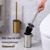 304 Stainless Steel Bathroom Toilet Brush Set - Floor & Wall Mounted