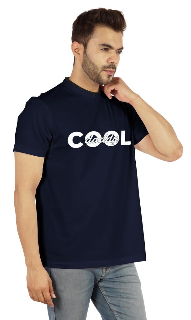 Inkmeso Men  S Graphic Printed   Cool Daddy  Tshirt For Dads Round Neck with V Cut Jersey