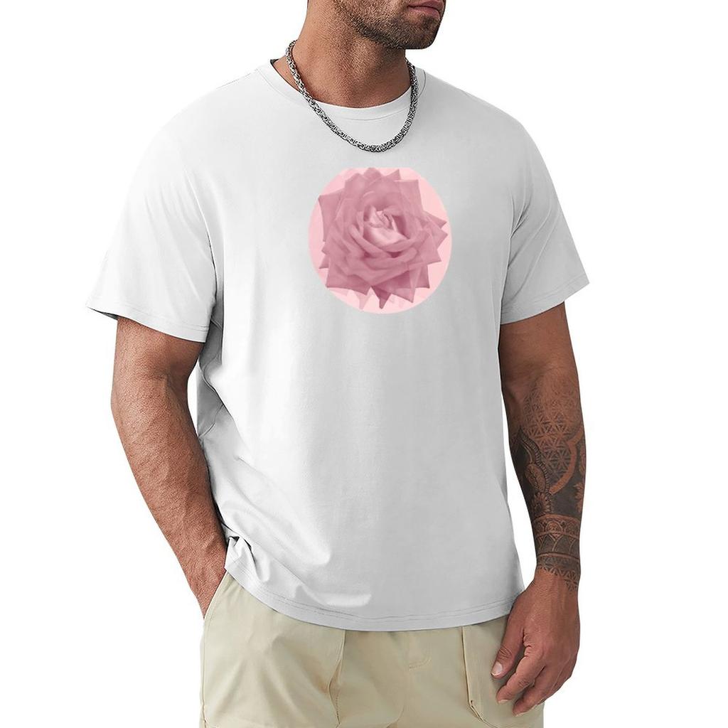 Pastel pink Rose TShirt summer shirt summer top essential t shirt anime mens t shirts
