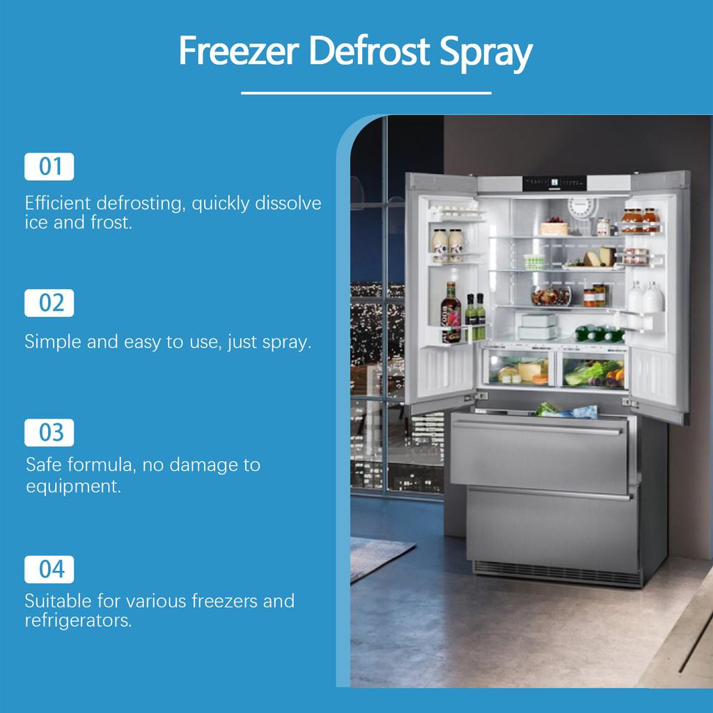 Freezer Defrost Spray Household Refrigerator Freezer Ice Maker Deicing And Thawing Multi-purpose Cleaning Spray Easily Dissolves Stubborn Frost.120ML
