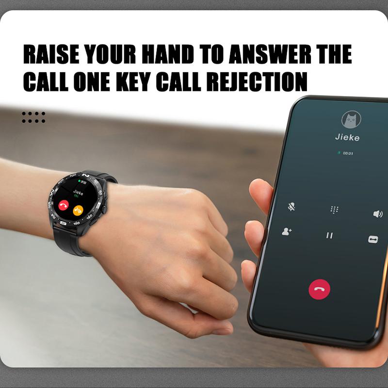 1,32 дюйма 360*360 пикселей Смарт-часы Мужские Звонки по Bluetooth Пользовательский циферблат Вращающийся безель Смарт-часы Водонепроницаемые Для Android Ios