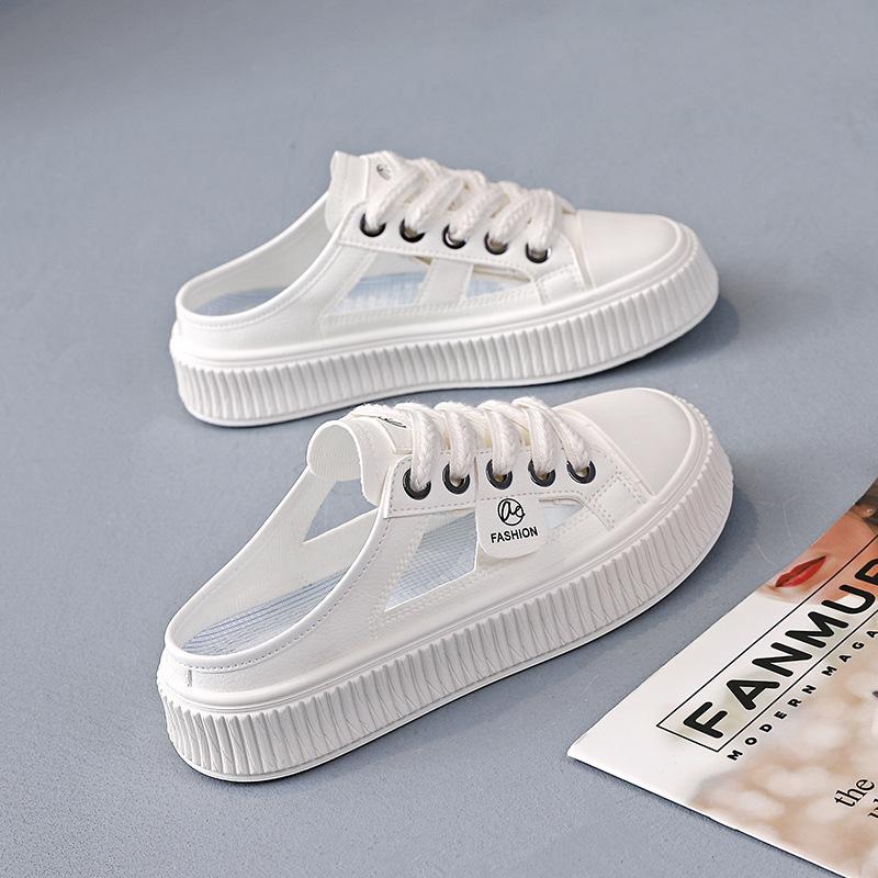 Черная сумка голова полутапочки женские новые женские парусиновые туфли на плоской подошве повседневные полуподносы женская обувь 831