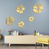 Removable Mirror Wall Stickers Chic Seamless Delicate Elegant Floral