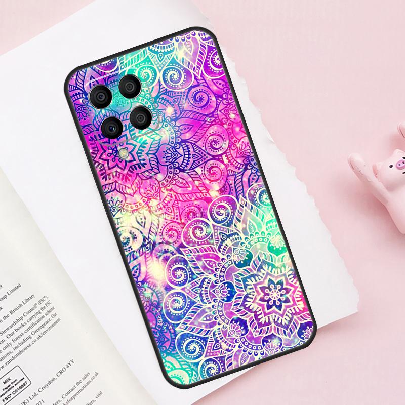 Психоделический чехол с цветочной мандалой в стиле тай-дай для Samsung Galaxy M52 M32 M12 M13 M53 M51 M31 M11 M14 M34 M54 M16 M36 M56 M15 M35 M55