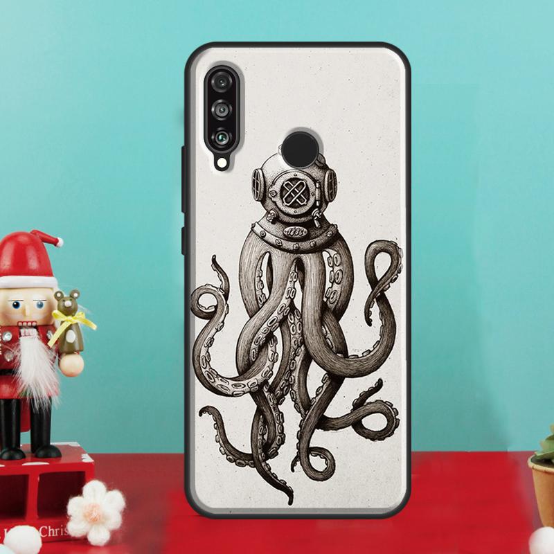 Scuba Diver Mask Diving For Huawei Nova 9 10 SE 12i 12s 11i 8i Y90 Y60 Y70 Y72 Y73 Y61 Y91 P30 P40 Lite P60 Pro Case