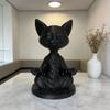 Статуэтка Кота-Медитирующего, Украшение, Скульптура Кота для Йоги, Дзен-Кот, Подарок Любителю Кошек, Подходит для Дома, Сада, Автомобиля, Офиса