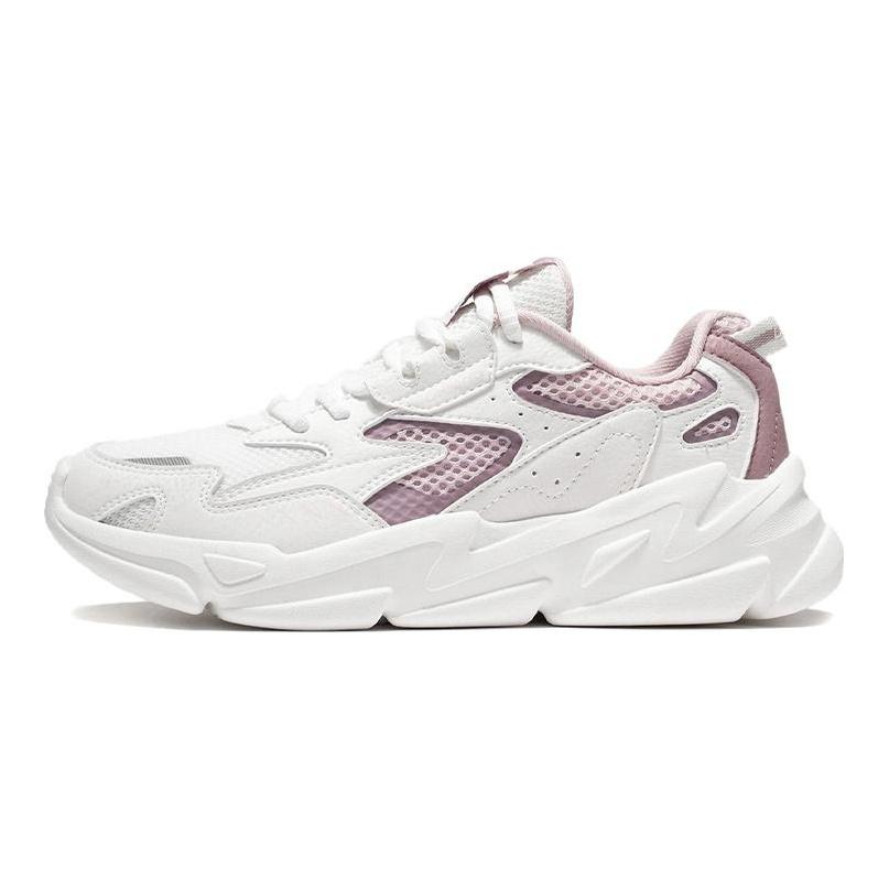 Li Ning Still Shadow Низкие Спортивные Повседневные Кроссовки Женские Бело-Фиолетовые AGLS054-3