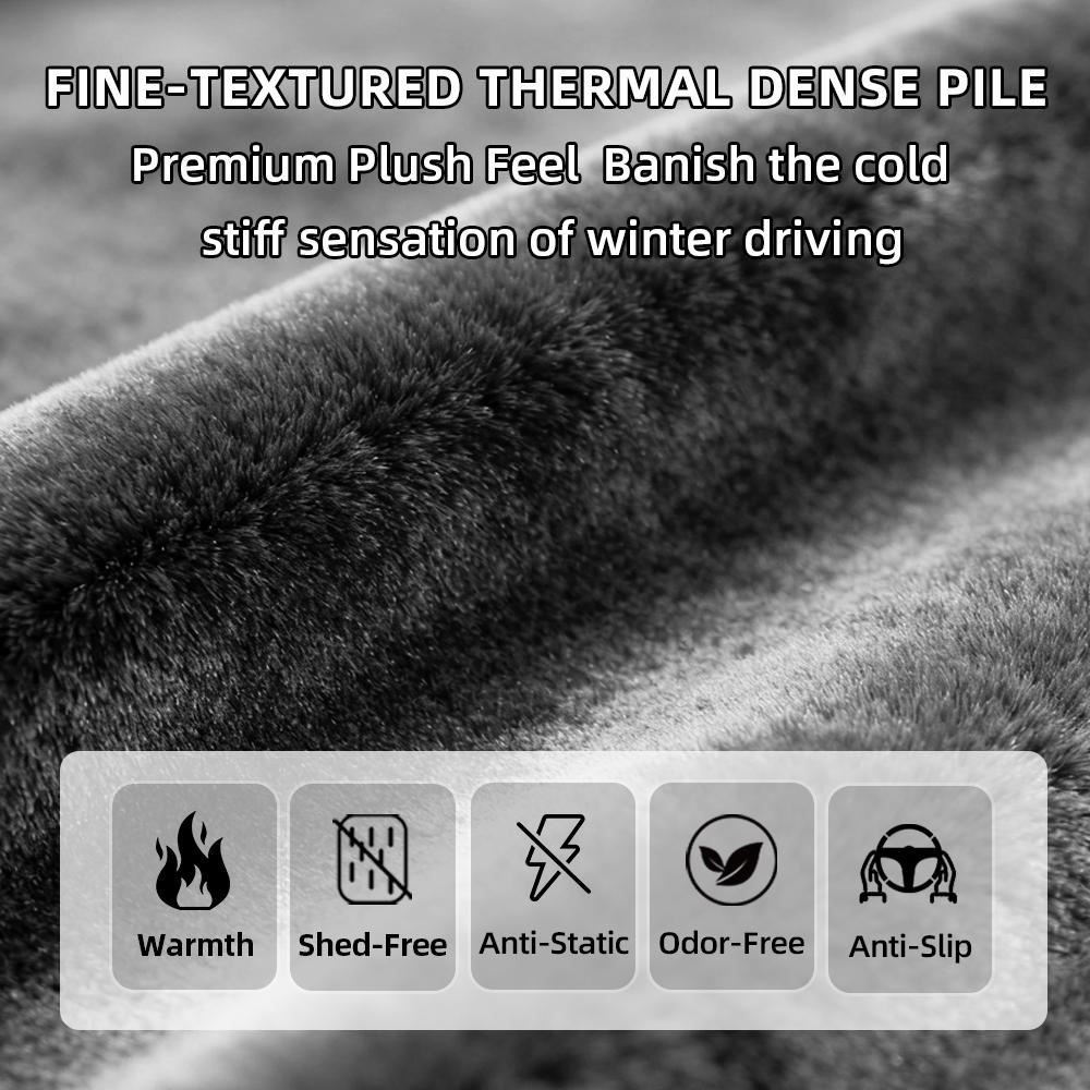 Suitable for Honda Plush Steering Wheel Cover Winter Cold-Proof and Warm Cover Cr-V Civic Hr-V Zr-V Vezel City Amaze Fit Jazz Accord Wr-V 