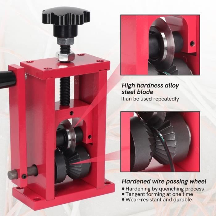 Machine À Dénuder Manuelle - A33 - Rouge - Construction En Aluminium - Compatible 1,5 À 25 Mm