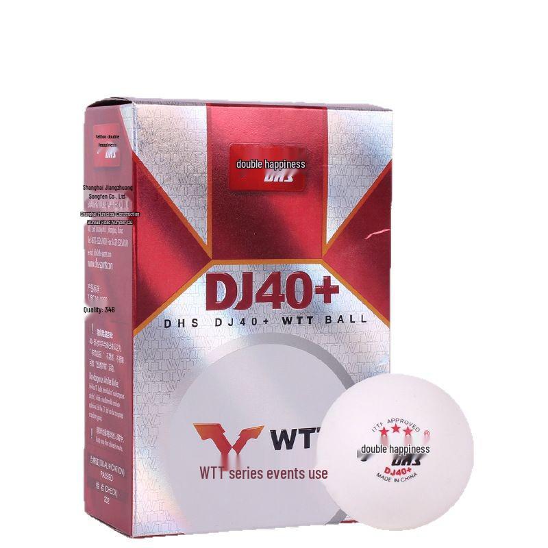 Double Happiness D40+ Three-Star Table Tennis Ball - Special Edition for 2020 World Championships and DJ Tokyo WTT Match.