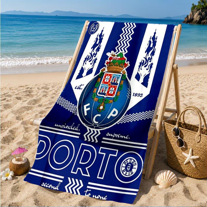 Fc Space Emblem Printed Microfiber Beach Towel, Soft And Absorbent, Quick-Dry, Ideal for Summer Travel, Beach Essential, Swimming Pool