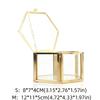 Glass Jewelry Accessory Box Hexagon Geometric Jewelry Storage Box Accessory Box Ring Box  Wedding