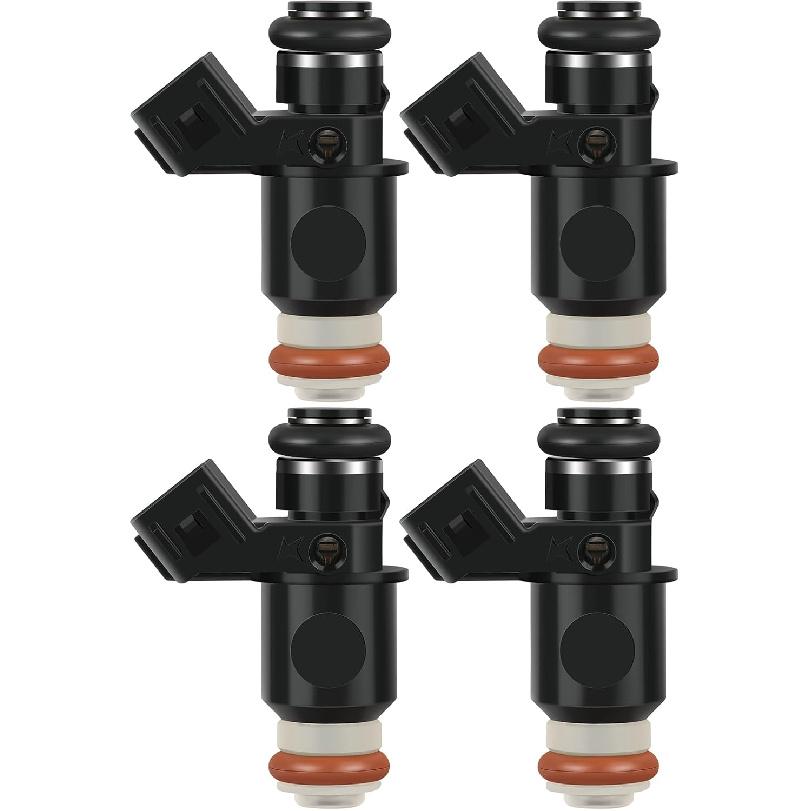 4Pcs Powerful Performance 842-12282 FJ338 Fuel Injectors Compatible for 2001-2005 for Civic 2door Coupe 1.7L 2001-2005 for Civic 4door Sedan 1.7L,