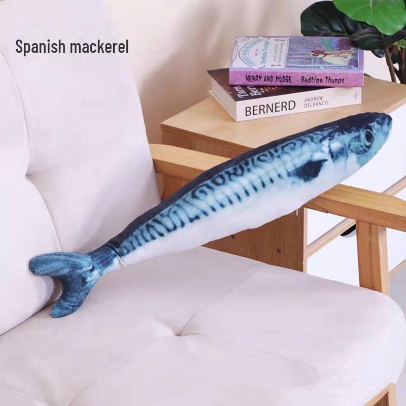 Плюшевая игрушка-рыба из кошачьей мяты: Подушка для саморазвлечения, устойчивая к царапинам и износу, для кошек