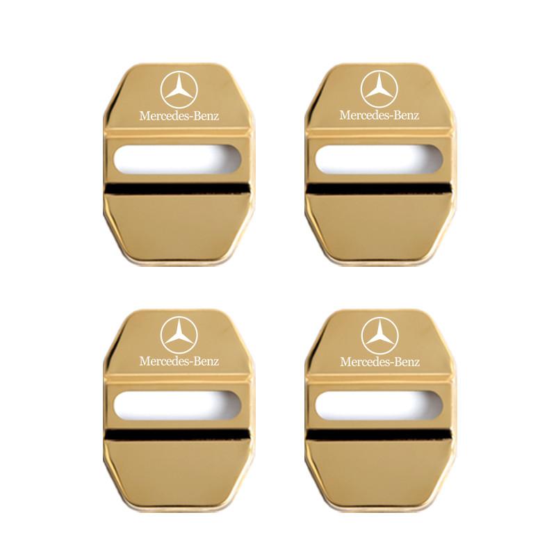CQW1 Car Door Lock Covers sticker for Mercedes Benz W203 W204 W212 C200L GLC GLK CLA GLA Accessories Interior Mouldings MSG-BENC