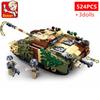 524 детали Набор строительных блоков Бронированная машина StuG III Образовательная игрушка Военные войска для детей
