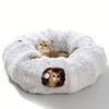 Plush Cat Nest - Ultra-Soft, Warm, Foldable, and Interactive Tunnel Channel for Pet Cats and Small Dogs, Washable and Easy To Store