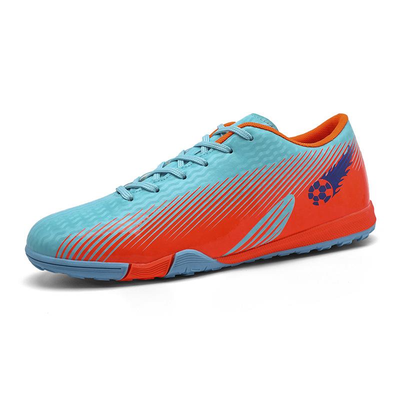 252 Football Shoes Teenagers Men Women Low Top Broken Nail TF Flat Training Leather Upper Five-a-side Indoor Sports