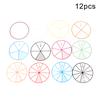 12Pcs Numbered Fractions Circles Chips Mathematics Learning Education Kids Toy Educational Kits for Childre Teaching Resource