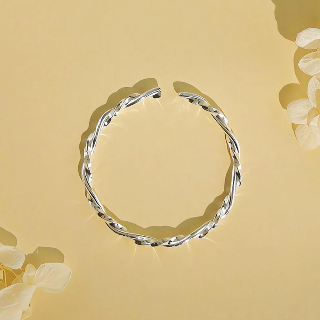 Mobius Intersecting Love Регулируемый сплав высшего качества на день рождения Популярный безопасный браслет аксессуары ювелирные изделия [Silver Thunder] женский 16,5 г