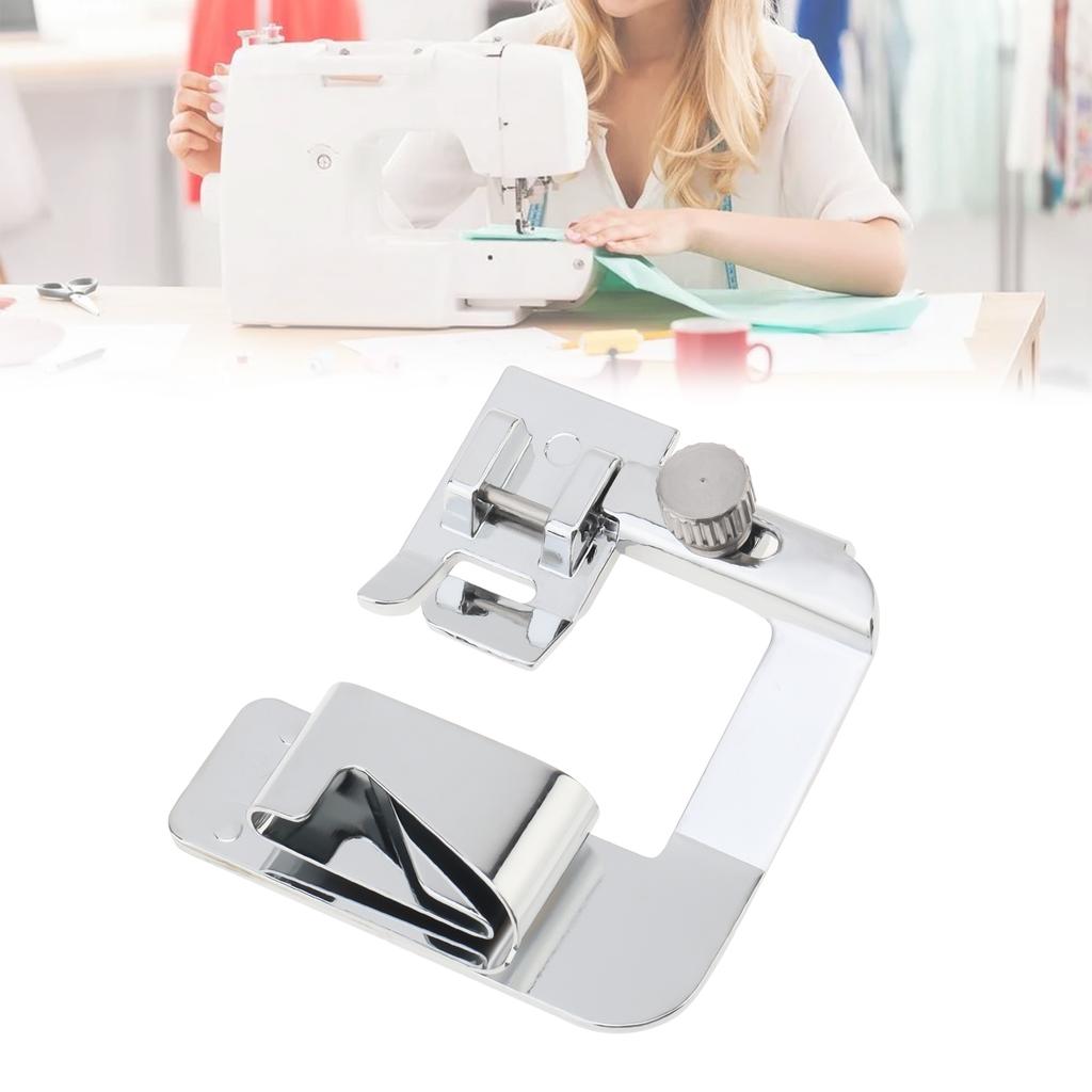 Multi-Size 1/2 3/4 1 Inch 13 19 25mm Metal Wide Rolled Hem Presser Foot Low Shank Sewing Machine
