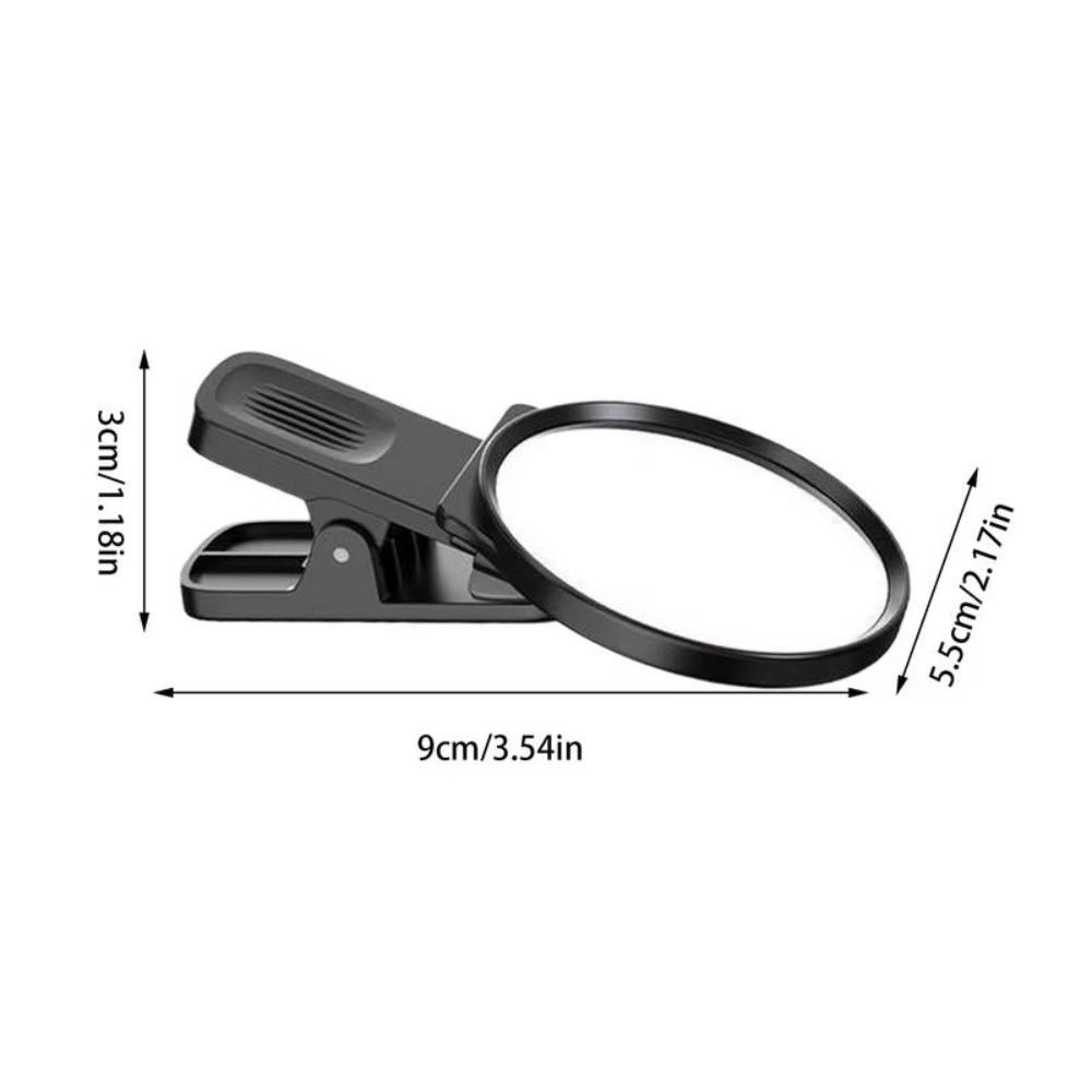 HD Lens Phone Rear Camera Selfie Mirror Portable Blind Spot Free Anti Peeping Mirror with Storage Case Clip-on