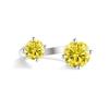 Fashion Colored Treasure Women's Ring Double Diamond Eight Hearts Eight Arrows Plated S925 Silver High-end Jewelry