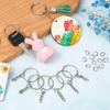 220Pcs Keychain Rings 1 Inch/25mm for Key Chain Rings with 100Pcs Jump Rings and 100Pcs Screw Eye Pins Bulk for DIY Craf