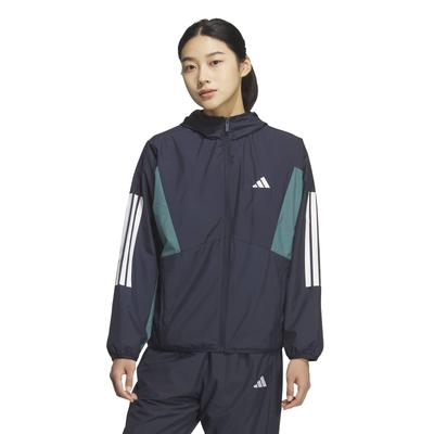 Тканая куртка Adidas Team цвета Legend Ink, размер M, женская, с 3 полосками (NCX84) (KA0933)