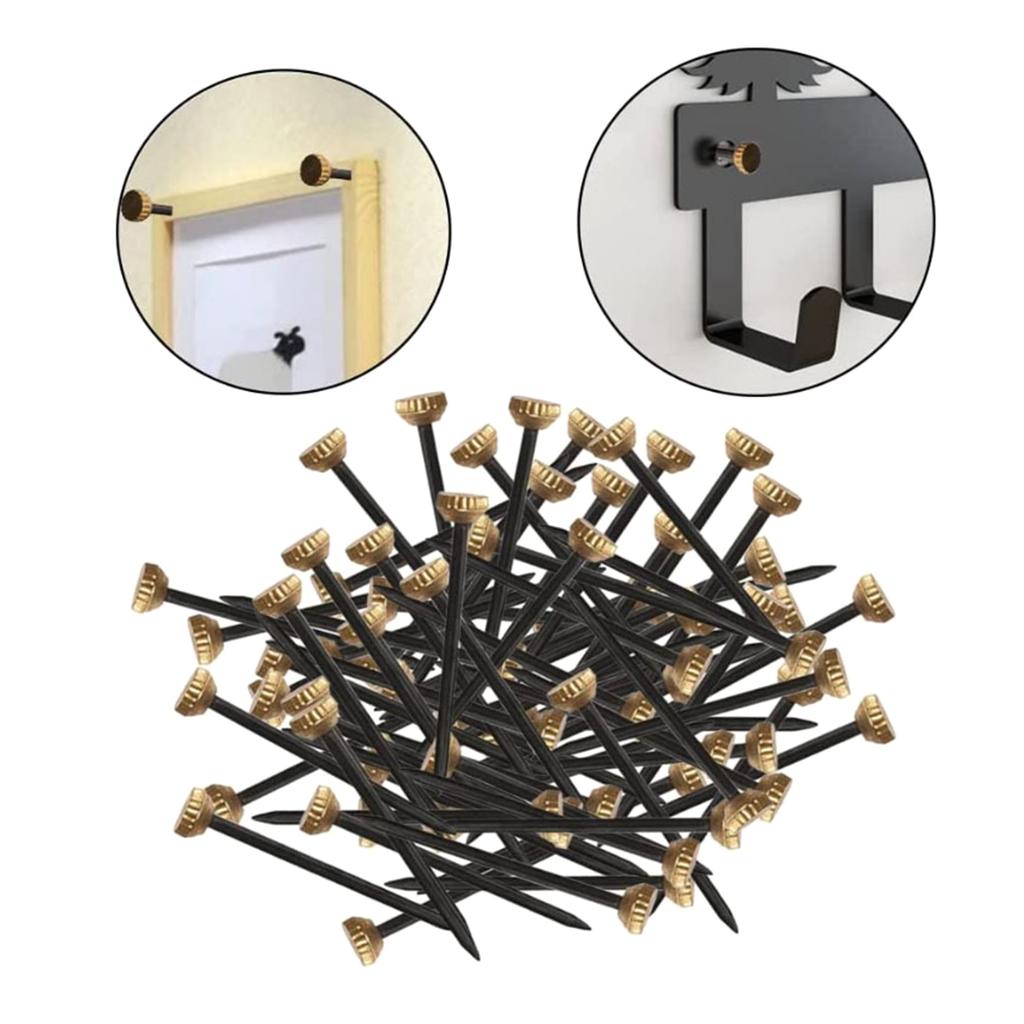 Upgraded Picture Frame Nails Pack of 50 Versatile Half-round Head Nails Picture Frame Tack Suitable for Various Surfaces