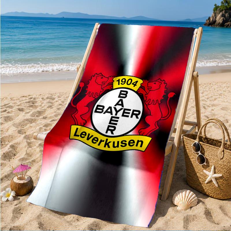 Bayer Football Club Printed Microfiber Beach Towel, Soft And Absorbent, Quick-Dry, Ideal for Summer Travel, Beach Essential, Swimming Pool