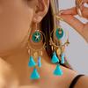 Design Sense Fish-shaped Earrings Creative Multi-layer Shell Scaly Tassel Drop Earrings Niche Summer Beach Vacation Jewelry