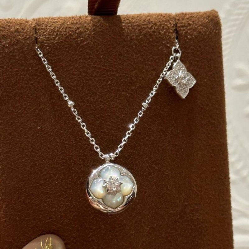 Ретро китайский стиль, полностью инкрустированный бриллиантами, кулон в виде цветка-четырехлистника из белого перламутра, ожерелье, браслет, изысканный набор высокого класса