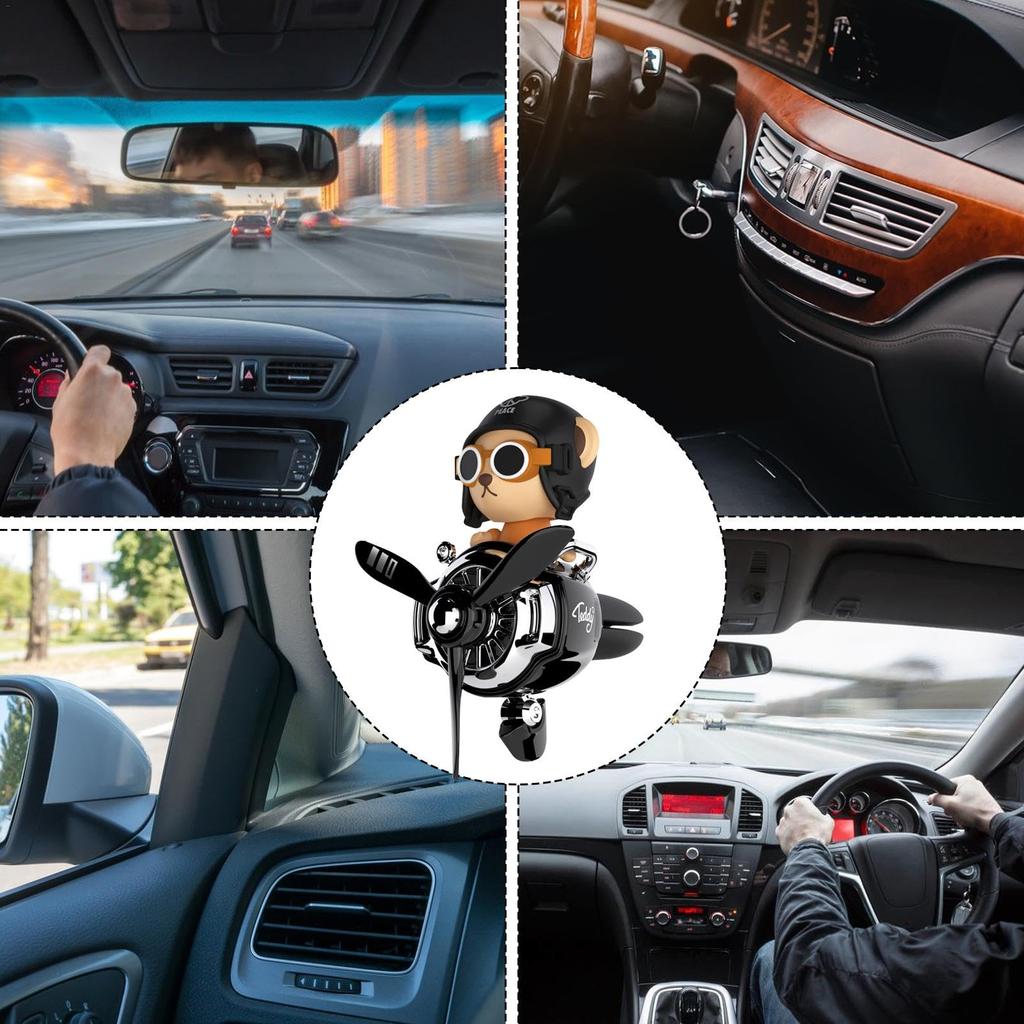 Car , Bear, Pilot Propeller , Car Aroma , Cute, Bear, Airplane Personnel,