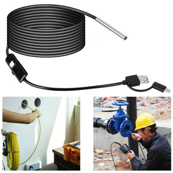 Инспекционная камера AN100, инструменты обнаружения высокой четкости, эндоскоп 3,9 мм высокой четкости 3-в-1 для мобильного телефона